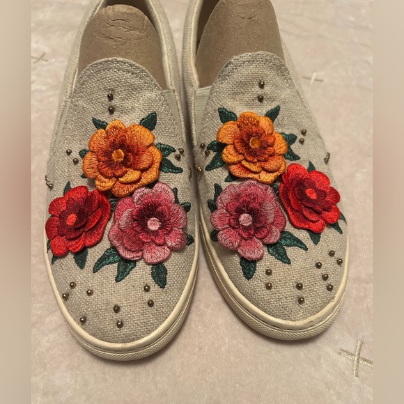 Soludos Anthropologie Bahia Floral Sneakers Women’s 8.5 - Picture 4 of 9